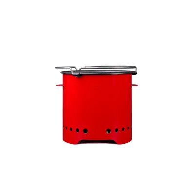 Produktbild von Eco Fire - Tragbarer Pelletgrill "Eco" Mini mit Gusseisenplatte - ROT