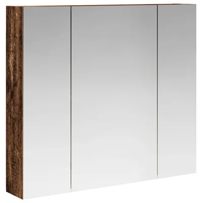 Produktbild von Badezimmerspiegelschrank mit Regal Altholz 80 x 14,5 x 70 cm