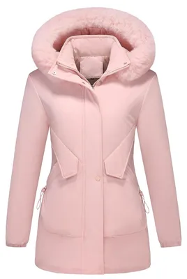 Productafbeelding van Solidchoice - Dames Waterdichte Winterjas met Verwijderbare Nepbontkap