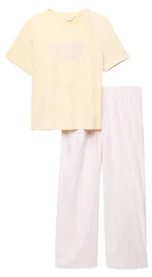 Imagen del producto de Pijama de Marks & Spencer, corte regular, color amarillo, talla XS