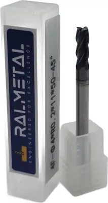 Productafbeelding van Radiaalfrees van volhardmetaal, met een diameter van 4 mm, een radius van 0,2 mm en een lengte van 50 mm - 45 HRC
