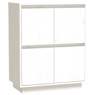Produktbild von Sideboard Weiß 60x34x75 cm Massivholz Kiefer