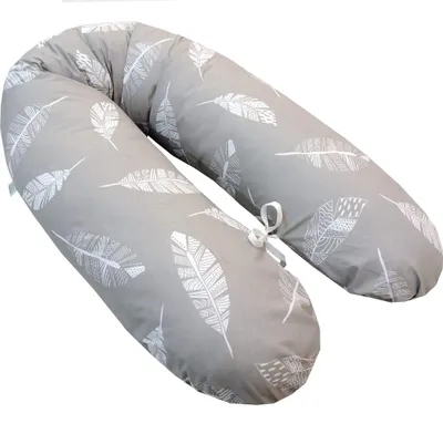 Image de EMI&SAM Housse de rechange 170cm Housse pour coussin d'allaitement 12. gris plume