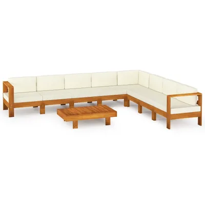 Produktbild von vidaXL 9-teiliges Garten-Lounge-Set mit Kissen 100 x 60 cm Akazienholz