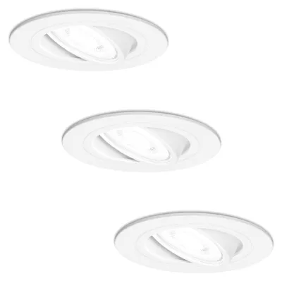 Image de HOFTRONIC - Spots encastrables LED Pittsburg 4W 345lm 6500K dimmables inclinables blanc