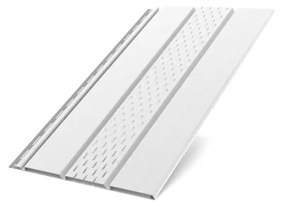 Immagine prodotto di BRYZA, pannello forato in plastica per soffitti, lunghezza 3 metri, larghezza 305 mm, colore bianco RAL 9010