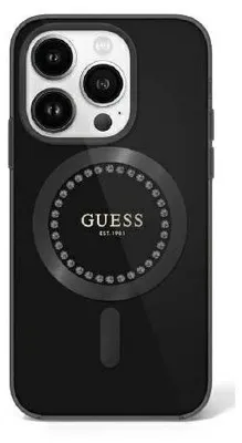 Obrázek produktu pro Guess GUHMP16XPFTDTEK Apple iPhone 16 Pro Max hardcase IML Rhinestones MagSafe black