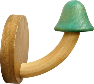 Produktbild von Wandhaken aus Holz in Pilzform, niedlich, ohne Bohren, robust, multifunktional, für Schlüssel, Taschen, Handtücher, Kleidung, Regenschirme, Türaufhänger, Badezimmer, Küchenbedarf