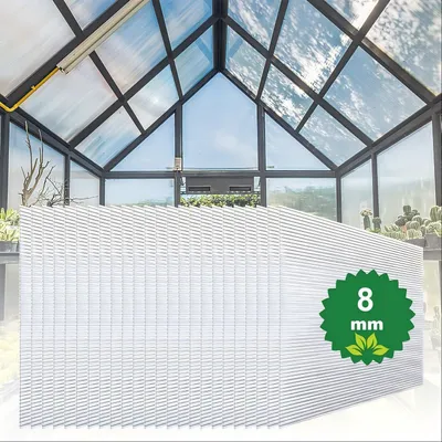 Produktbild von Vigevee 5x Polycarbonat Hohlkammerplatten 8mm Transparent UV Doppelstegplatten 3,66m²