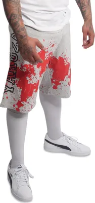 Obrázek produktu pro Yakuza Pánské teplákové šortky Creepy, světle šedé skvrnité, L