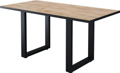 Produktbild von Esstisch Vicco Livorno Schwarz/Goldkraft Eiche 160 x 80 cm, Model 55613