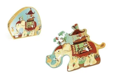 Immagine prodotto di Puzzle a forma di elefante 37 pezzi