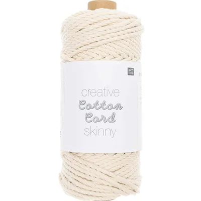 Produktbild von Rico Design Creative Baumwolle Cord Skinny, 55 m Natur