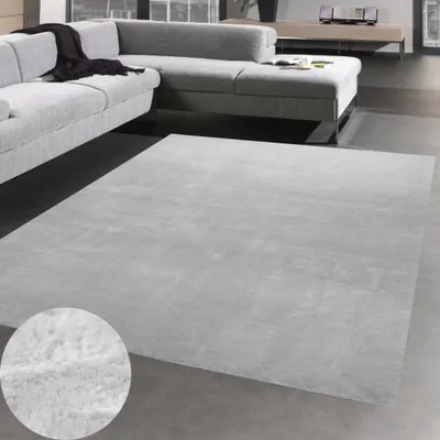 Obrázek produktu pro Kusový koberec s vysokým vlasem omyvatelný protiskluzový šedý velikost - 240 x 340 cm