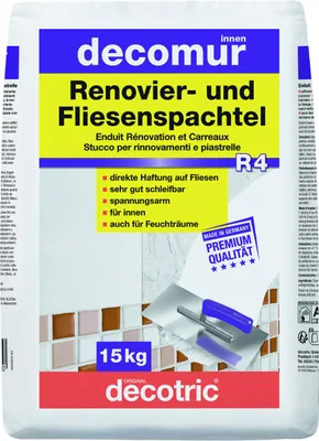 Produktbild von Decotric Decomur Renovier- und Fliesenspachtel R4 15 kg