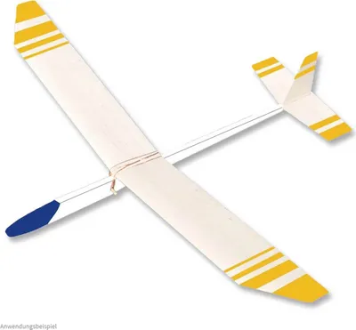 Produktbild von matches21 Segelflieger Flugzeug Segler 68 cm Bausatz f. Kinder Werkset Bastelset ab 11 Jahren