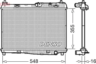 Produktbild von DENSO DRM10043 Kühler Wasserkühler Motorkühler für FORD Fiesta Mk6 Schrägheck (JA8, JR8) B-MAX (JK) Fiesta Mk6 Kastenwagen B-Max Van (JK)