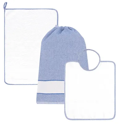 Produktbild von Kleinkind Set mit Aida Stoff für Stickerei Lätzchen, Handtuch und Tasche