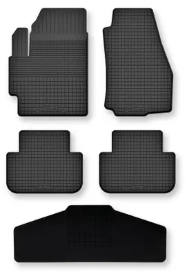 Zdjęcie produktu dla Dywaniki gumowe z tunelem do Mazda Premacy II 2005-2010 – 5 szt., czarne, dobierane – Wielganizator Semi-Universal