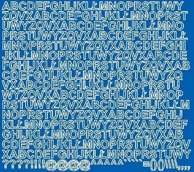 Produktbild von Selbstklebende Buchstabenaufkleber, 1 cm, blau matt