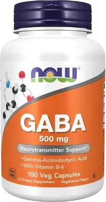 Zdjęcie produktu dla GABA 500 mg 200 kapsułek roślinnych Now Foods