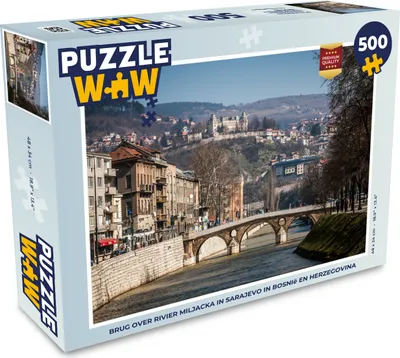 Obrázok produktu pre MuchoWow® Puzzle 500 ks Most cez rieku Miljacka v Sarajeve v Bosne a Hercegovine