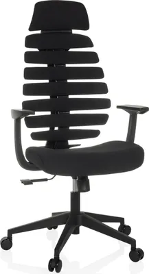 Obrázok produktu pre hjh OFFICE Profesionálna kancelárska stolička ERGO LINE ECO Ergonomická kancelárska stolička s podrúčkami látka čierna Otočná stolička do kancelárie, domácnosti