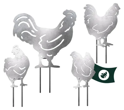 Produktbild von Gartenstecker in Rost & Silber Rost Deko für Garten, Balkon & Terrasse