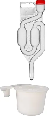 Produktbild von Gummistopfen+Gärrohr Gäraufsatz Set für Fermentieren Brauen Gärverschluss (48/51 mm + Gärrohr)