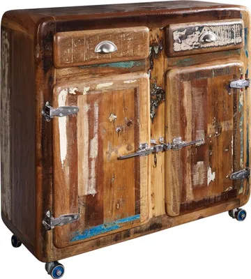 Image de MASSIVMOEBEL24 | Buffet 90x40 Bois de récupération laqué Multicolore FREEZY #37