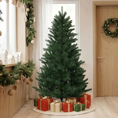 Produktbild von 180 cm Künstlicher Weihnachtsbaum Kiefer mit Metallständer für den Innen- und Außenbereich