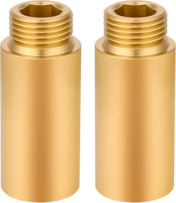 Zdjęcie produktu dla Przedłużka do kranu, mosiądz, 1/2" x 50 mm, z gwintem wewnętrznym i zewnętrznym, do instalacji wodnych
