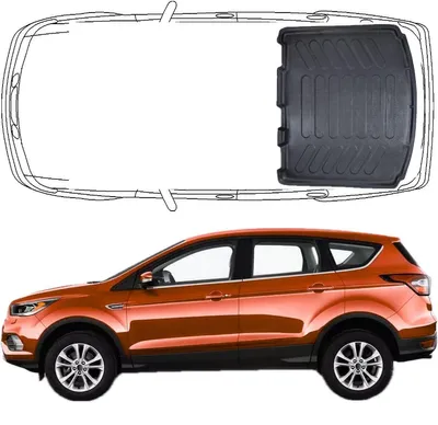 Produktbild von Trimak Kofferraumwanne kompatibel mit Ford Kuga 2.Gen 2012–2019