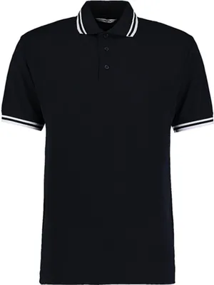 Produktbild von Kustom Kit KK409 | Tipped Collar Herren Polo Shirt /  Halbmondpasse - Farbe: Navy/White - Größe: M