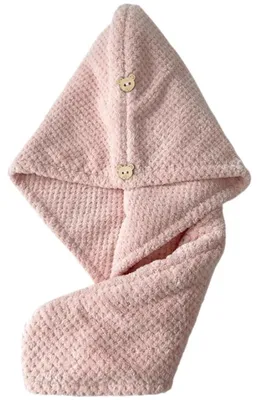 Obrázok produktu pre ECARLA - Uterák na vlasy v tvare turbanu, ružový