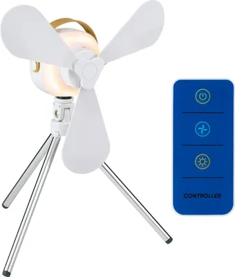 Produktbild von Lifetime Air Tischventilator Ventilator USB-C Wiederaufladbar - Leiser Ventilator mit Nachtlicht und Fernbedienung - Mini Ventilator mit 3 Geschwindigkeiten - Weiss