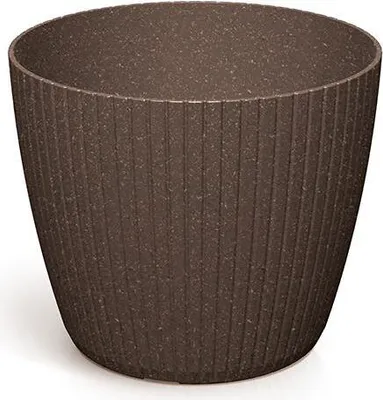 Immagine prodotto di Vaso da fiori rotondo in legno ecologico Lamia Dlam180W Eco Coffee