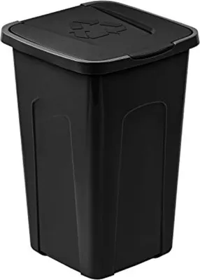 Produktbild von 50-Liter-Mülltonne - 50-Liter-Müllbehälter - 550 x 365 x 370 mm - Schwarz