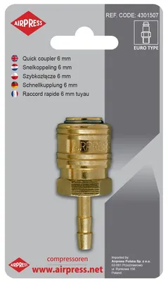 Obrázek produktu pro Rychlospojka s výstupem hadice 6 mm