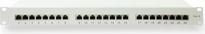 Obrázek produktu pro RED4POWER CAT.6 Patchpanel R4-N118G, 24-fach, 19", šedý