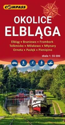 Obrázek produktu pro Gebiet Elbing 1:55.000. Braniewo, Frombork, Tolkmicko, Pasłęk, Pieniężno. Turistická mapa. Vydání 2025. Kompass