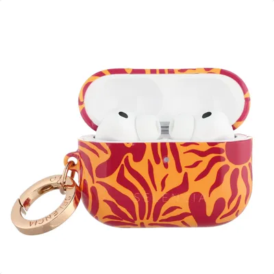 Zdjęcie produktu dla Etui Selencia Vivid do słuchawek AirPods Pro 3 – Tropical Vibes Apricot