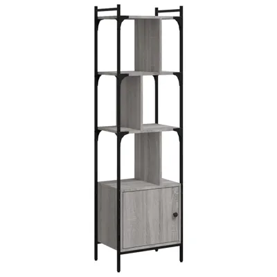 Zdjęcie produktu dla VidaXL 833356, Szary, Dąb, Stal, Drewno, 445 mm, 300 mm, 1545 mm