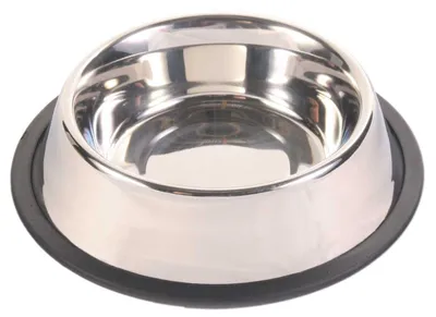 Produktbild von TRIXIE Napf, Edelstahl / Gummiring, 0,45 l / Ø 19 cm