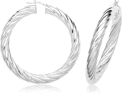 Image de Boucles d'Oreilles Femme Argent fin 925 - 50mm; TRS37229MM50