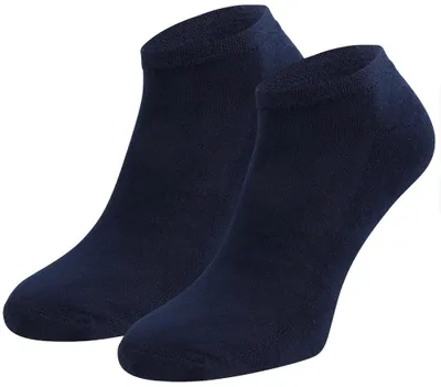 Obrázok produktu pre Bambusové ponožky do tenisiek s froté podrážkou – námornícka modrá – 36-40