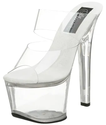Produktbild von Pleaser SKY-302, Damen Plateau, Transparent (Clr/Clr), 38 EU