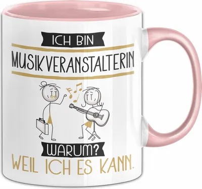 Produktbild von Musikveranstalterin Tasse Geschenk Ich Bin Musikveranstalterin Warum Weil Ich Es Kann Geschenkidee Geburtstag (Rosa)