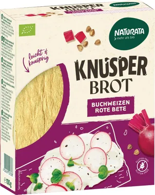 Produktbild von Naturata Knusperbrot Buchweizen Rote Bete  100g