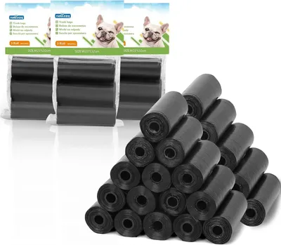 Produktbild von 1080 Stück Hundekotbeutel Haustier Große Kotbeutel für Hunde Auslaufsicher Geruchlose Extra Dick, Farbe Schwarz